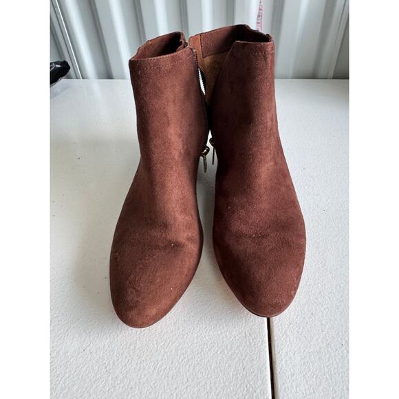 Coach Wedge Brown Suede Booties 6 - Picture 4 of 7